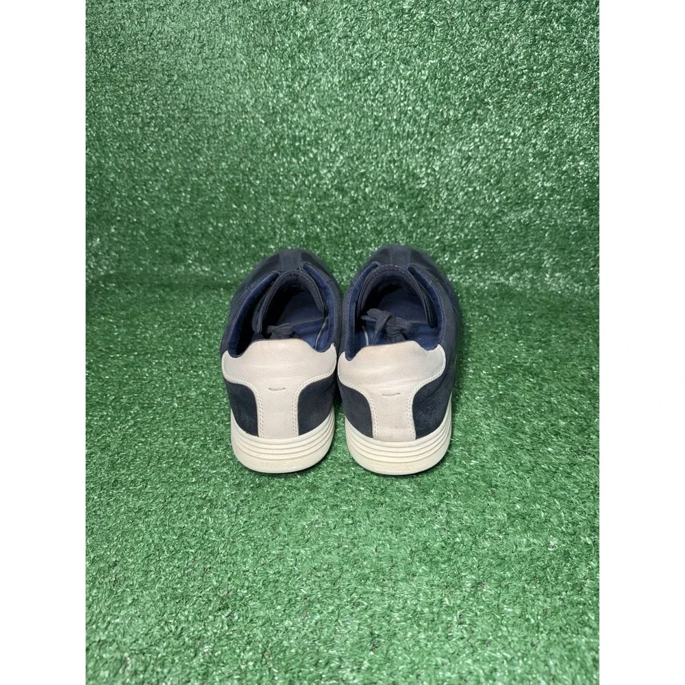 Cole Haan Grand OS Men Size 12 Navy Blue Leather Lace Up Shoes Round Toe Sneaker